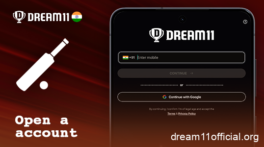 Register a new account with Dream11 India for cricket betting