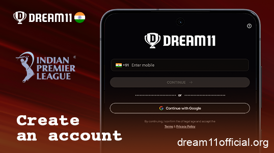 Create an account on Dream11 for fantasy IPL matches