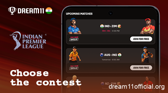 Select an IPL match in the Dream11 app